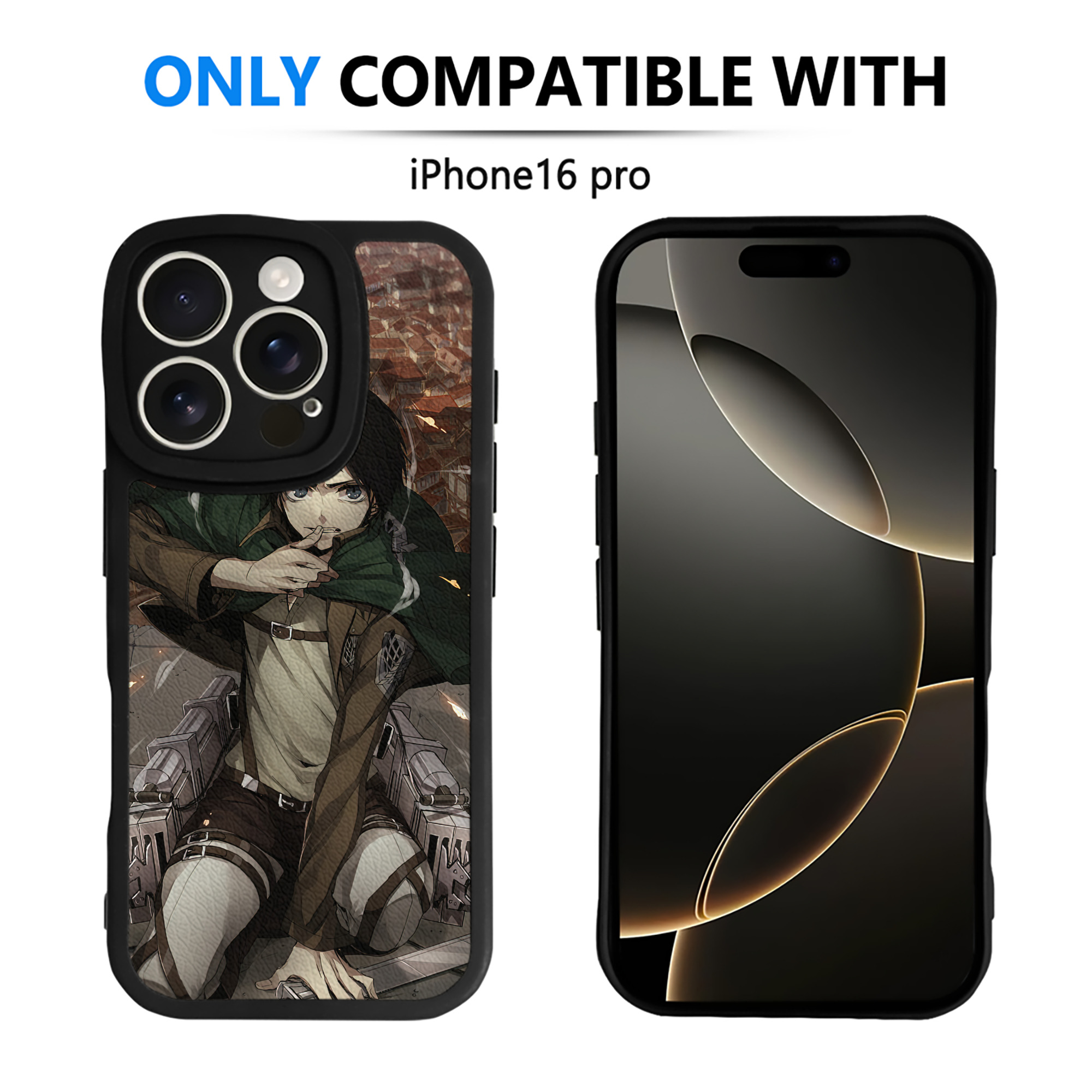 （画像用） 進撃の巨人 Attack on Titan 【iPhone 16シリーズ対応】シリコンスマホケース（レザー調） 材質：シリコン